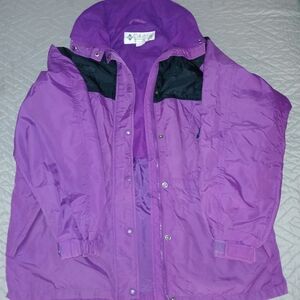 Vintage Columbia Women's Purple Jacket Sz L EUC
